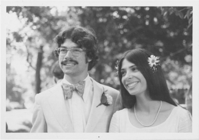 Larry and Louise at their wedding in 1974